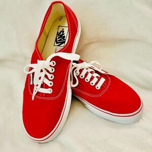 Vans Classic red canvess shoes